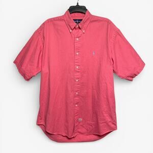Polo Ralph Lauren Short Sleeve Button Down - Salmon/Pink size medium